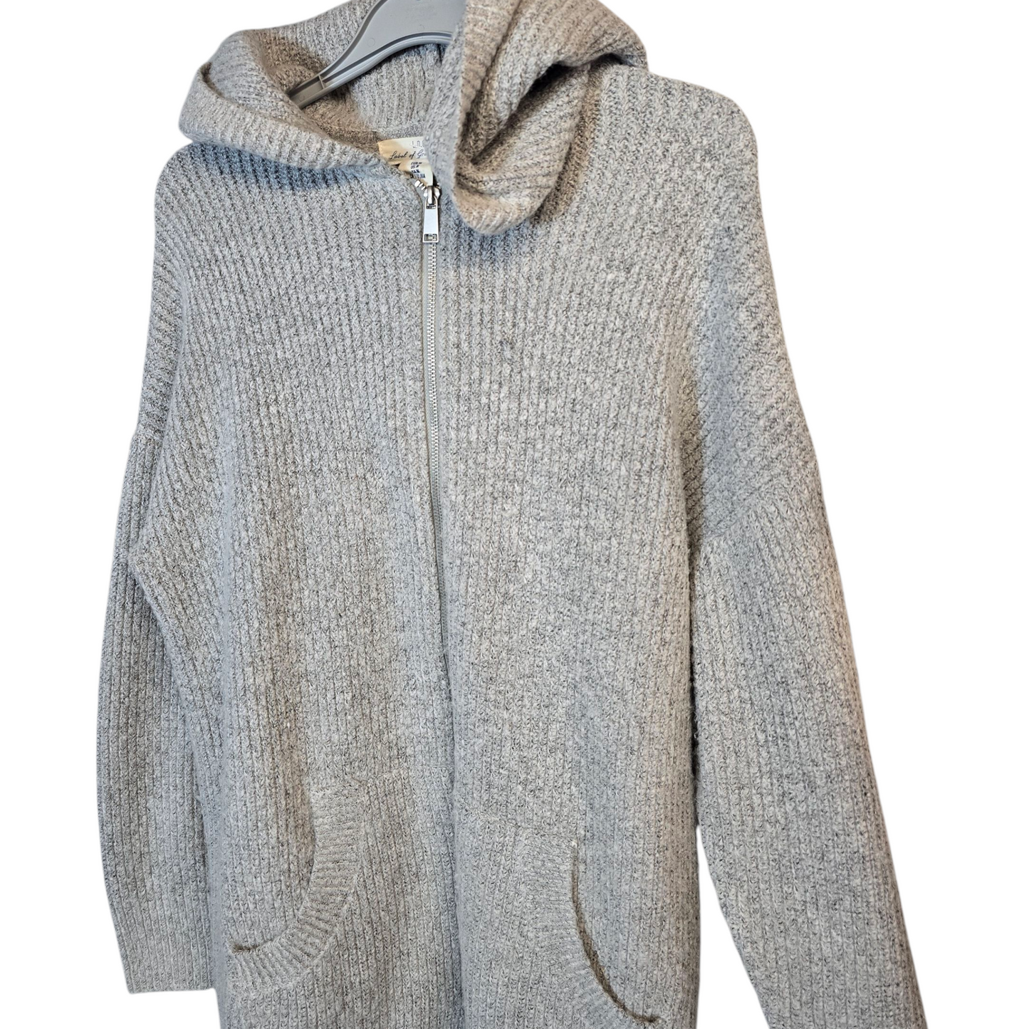 H&M Grey Hooded Zip Cardigan – Size M (Would Suit size 12/14)