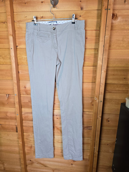 White Stuff Beige Slim Leg Chinos – Size 8 Long 🤍