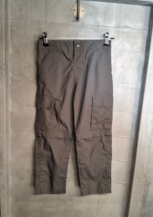 Mountain Warehouse Grey Zip-Off Trousers – Boys 5-6 Years – Polyester Cotton