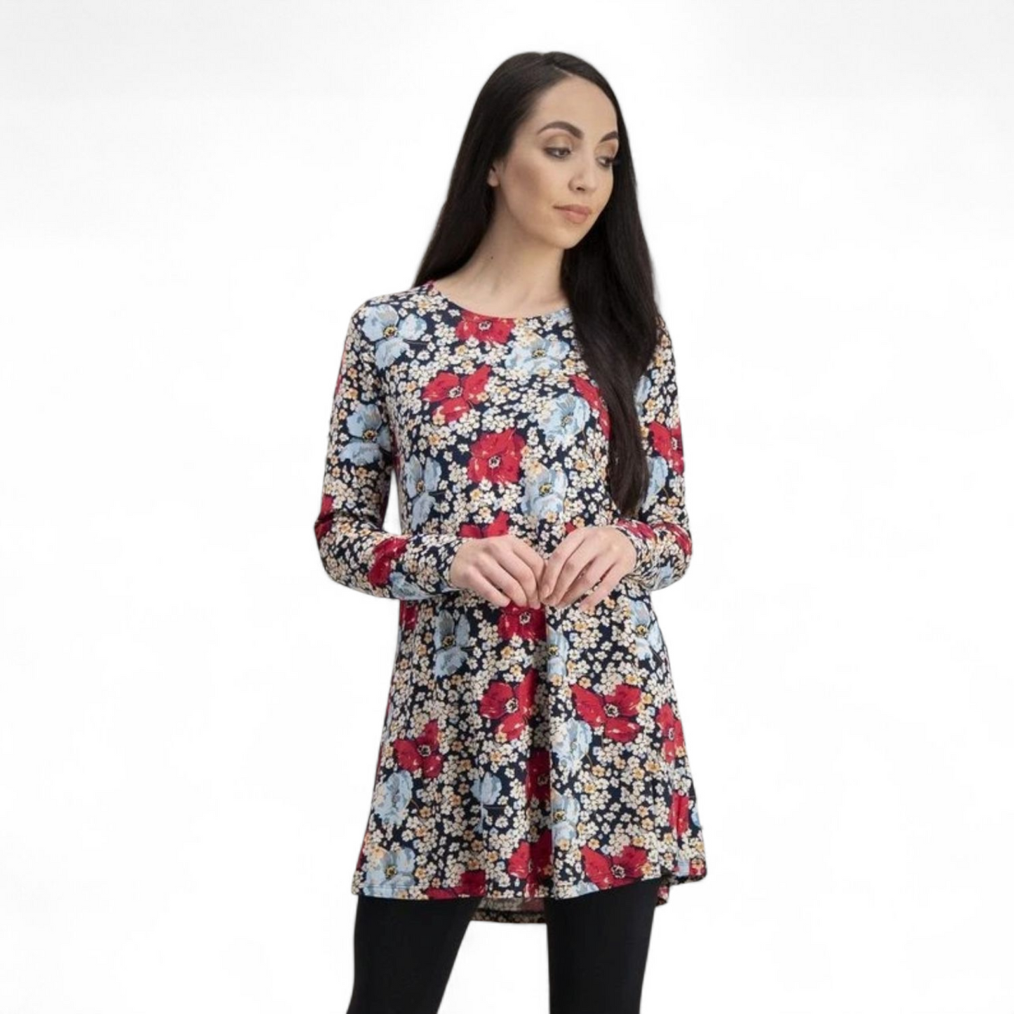 Tu Multicoloured Long Sleeve Longline T-Shirt – Size 14